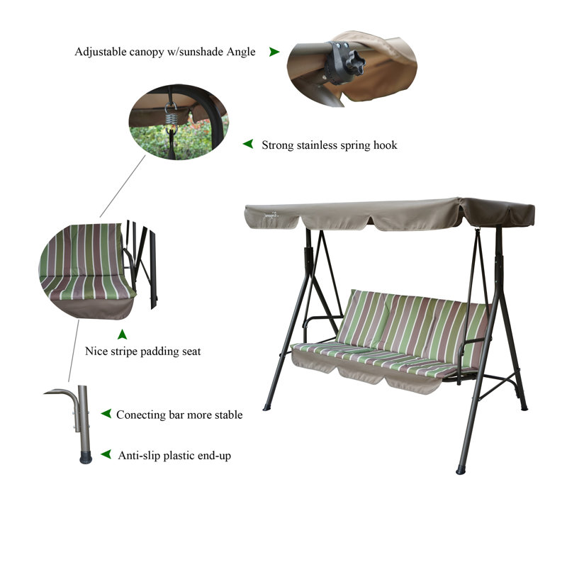 Winston Porter Otterburn Porch Swing with Canopy & Reviews Wayfair